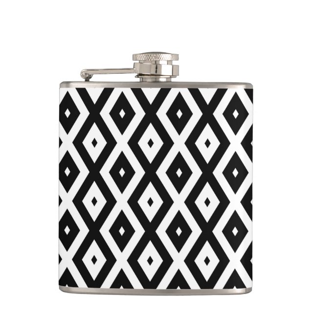 Petaca Black and white diamond pattern (Anverso)