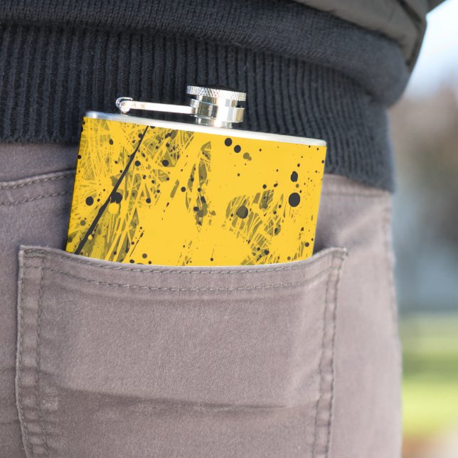 Petaca Black and Yellow Paint Splashes (In Situ)