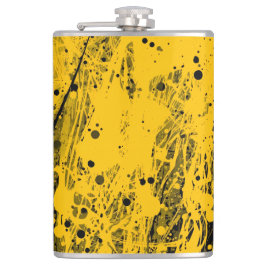 Petaca Black and Yellow Paint Splashes