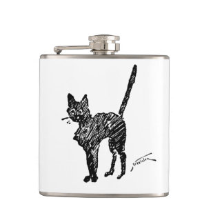 Petaca Black Cat Art Nouveau Chat Noir Steinlen