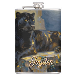 Petaca Black Panther under the Full Moon Personalized