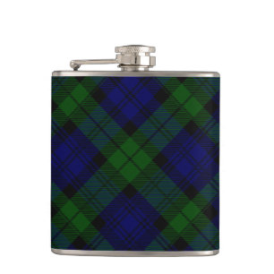 Petaca Black Watch Tartan Blue Green Plage