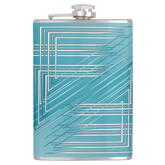 Petaca Blanco opaco turquesa (Anverso)