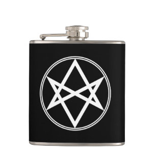 Petaca Blanco Unicursal del Hexagram de Falln