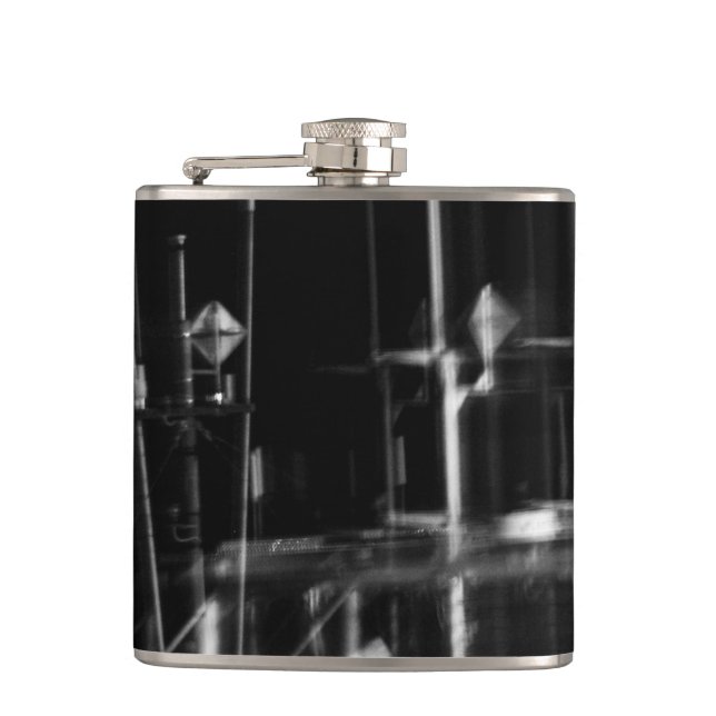 Petaca blanco y negro foto abstracta (Anverso)