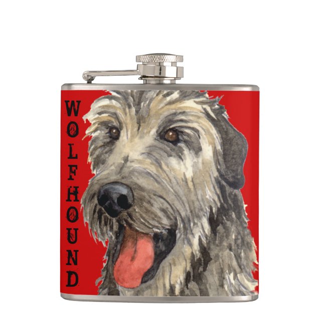 Petaca Bloque de color irlandés Wolfhound (Anverso)