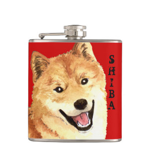 Petaca Bloque de color Shiba Inu