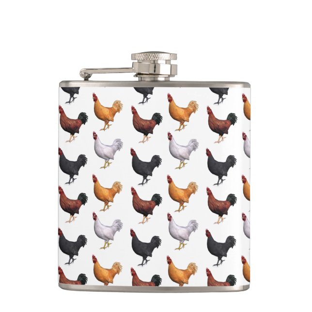 Petaca Bloque De Gallos (Anverso)