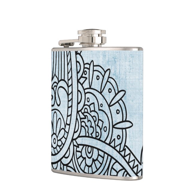 Petaca Blue Mehndi Motif Flask (Izquierda)