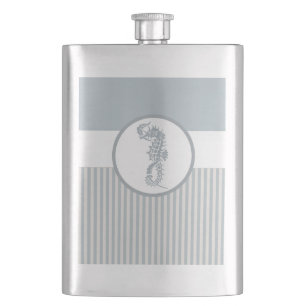 Petaca Blue Seahorse Blue Classic Nautical Elegant