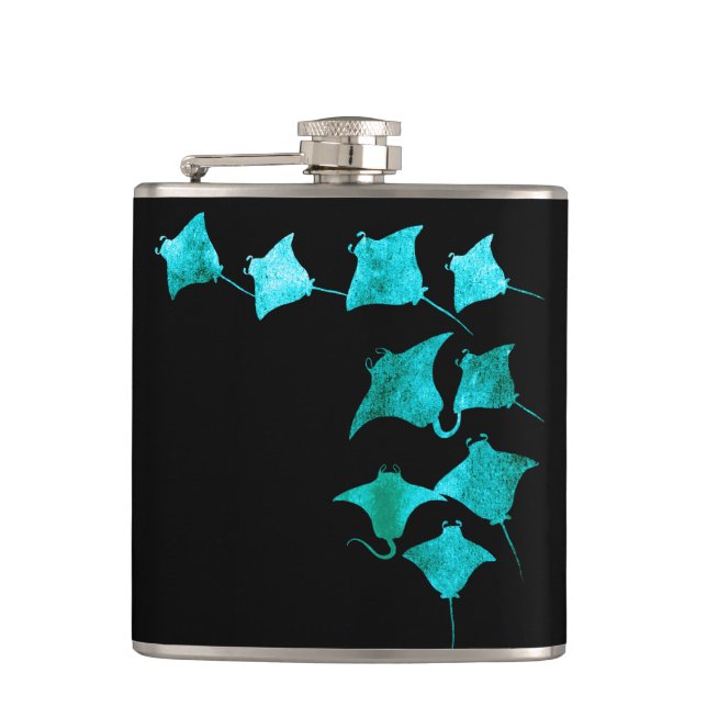 Petaca Blue Stingrays (Anverso)