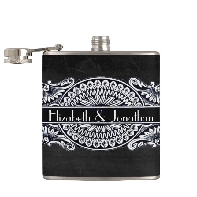 Petaca Boda Art Nouveau vintage (Abierto)