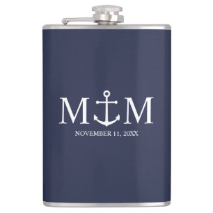 Petaca Boda de Anclaje Azul de la Marina Náutica