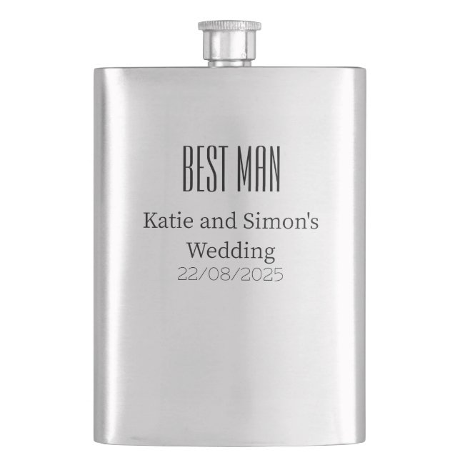 Petaca Boda de fiesta regalo Groomsman Hip Flask (Anverso)