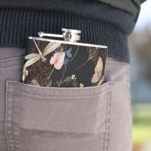 Petaca Boda de jardín de mariposa negra