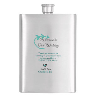 Petaca Boda Destino celebración de viaje bienvenido