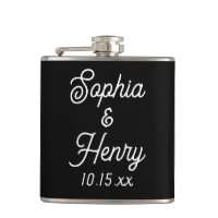 Boda Elegante Script Typography Black White