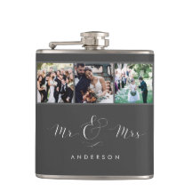 Boda Foto Script Sr. y Sra. Flask| Gris