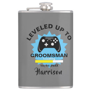 Petaca Boda Groomsman Leveling Up Gamer Fun