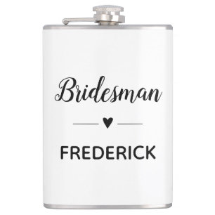 Petaca Boda minimalista Bridesman Personalizado