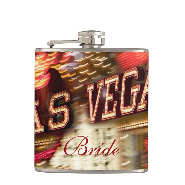 Petaca Boda personalizado Las Vegas Frasco de Hip-Liquor (Anverso)