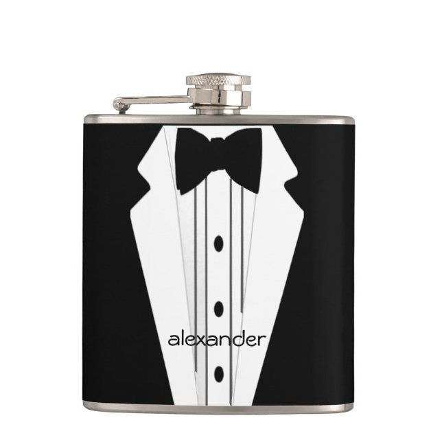 Petaca Boda Tuxedo Grooms (Anverso)