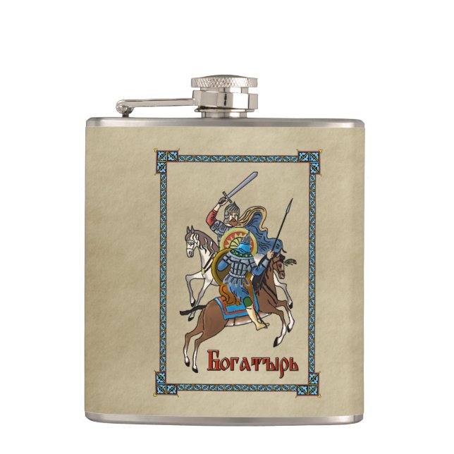 Petaca Bogatyr ruso medieval (Anverso)
