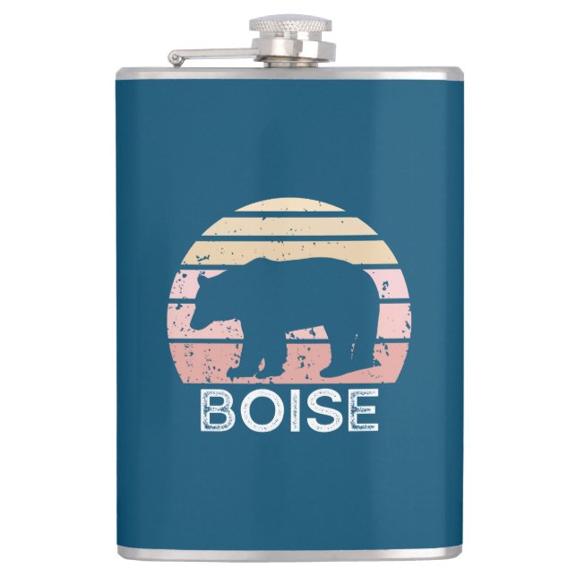 Petaca Boise Idaho Retro Bear (Anverso)