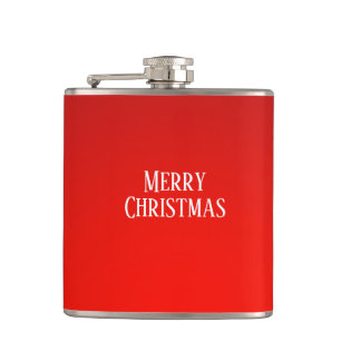 Petaca bola de fuego roja de Navidad