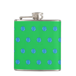 Petaca Bolas De Pickleball Azules Preppy En Verde