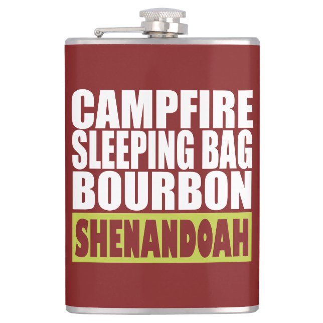 Petaca Bolsa de dormir sobre fuego de fuego Bourbon Shena (Anverso)