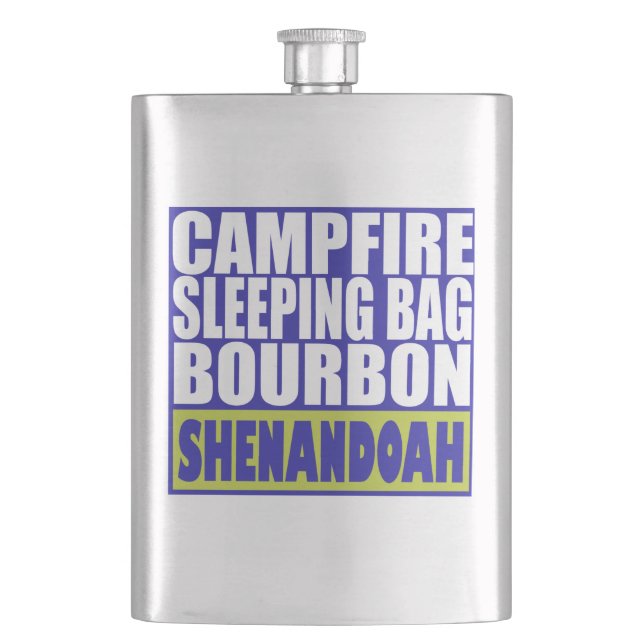 Petaca Bolsa de dormir sobre fuego de fuego Bourbon Shena (Anverso)