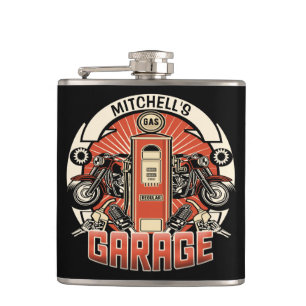Petaca Bomba de Gasolina Retro NAME Personalizada Garaje 