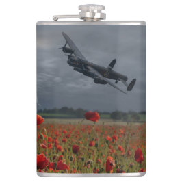 Petaca Bombardero De Lancaster Por Un Campo De Adormidera