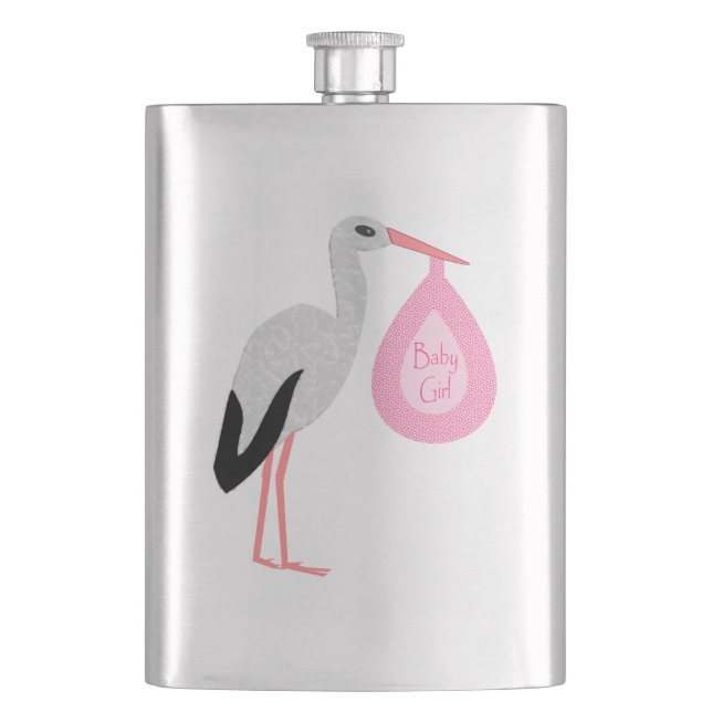 Petaca Bonito Bebé Rosa Stork (Anverso)