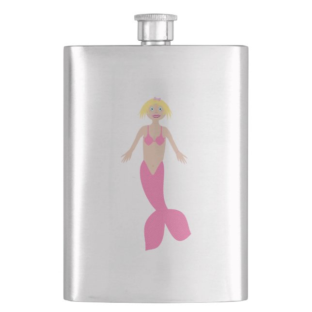 Petaca Bonito Fantasía rosa Mermaid (Anverso)