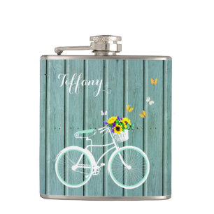 Petaca Bonito Mint Green Wood Look Bebe Flask