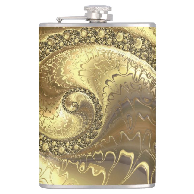 Petaca Bonitos tonos dorados (Anverso)