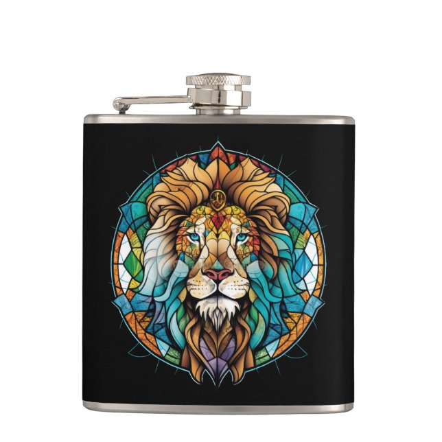 Petaca Bosque de vida silvestre de vidrio templado para a (Anverso)