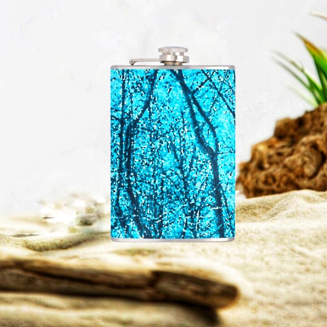 Petaca Bosque En Azure (Enjoy your vacation, with a refreshing drink, from your Forest In Azure Flask!)