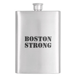 Petaca "Boston Strong" negro inoxidable