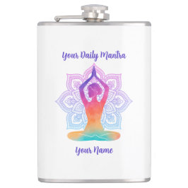Petaca Botella de Yoga Personalizada con Nombre y Mantra