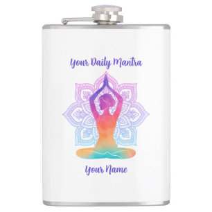 Petaca Botella de Yoga Personalizada con Nombre y Mantra
