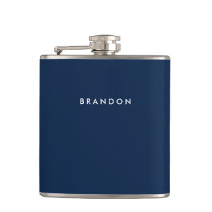 Petaca Botella grande azul de la marina para hombres