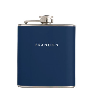Petaca Botella grande azul de la marina para hombres