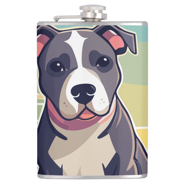Petaca Botella térmica diseñada como cachorro lindo  (Anverso)