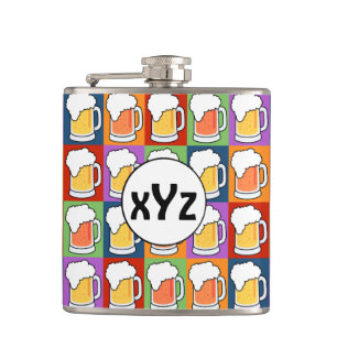Petaca Botellas de monograma del personalizado de arte po