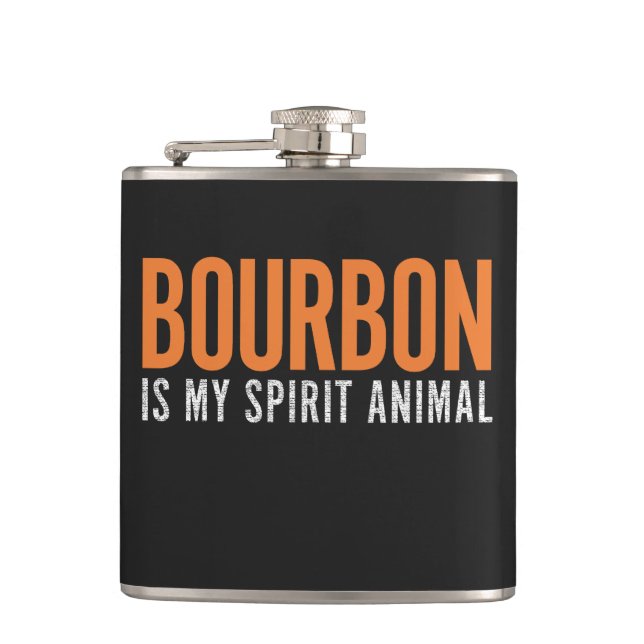 Petaca Bourbon es mi espíritu Animal Vintage American (Anverso)