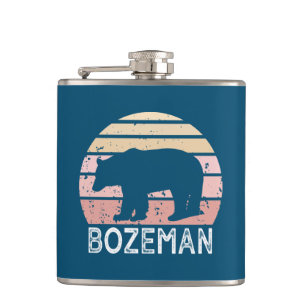 Petaca Bozeman Montana Retro Bear