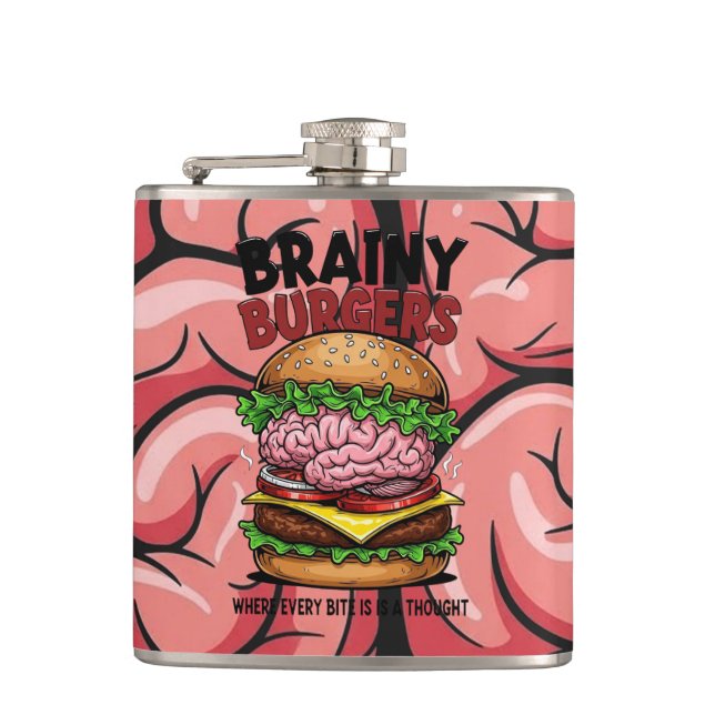 Petaca Brainy Burgers Flask (Anverso)